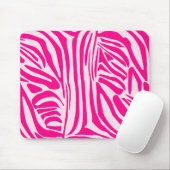 Roze zebra print muismat (Met muis)