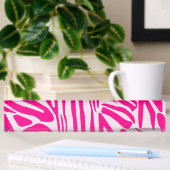 Roze zebra print naambordje