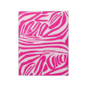 Roze zebra print notitieblok (Linkerzijde)