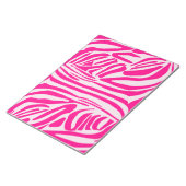 Roze zebra print notitieblok (Schuin)