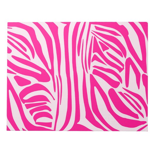 Roze zebra print notitieblok (Voorkant)