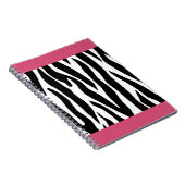 Roze Zebra Print Notitieboek (Rechterzijde)