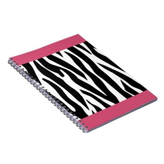 Roze Zebra Print Notitieboek (Rechterzijde)