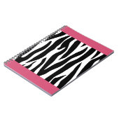 Roze Zebra Print Notitieboek (Linkerzijde)