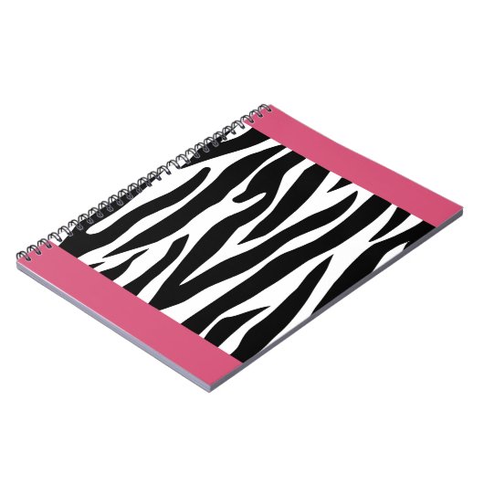 Roze Zebra Print Notitieboek (Linkerzijde)