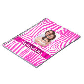 Roze zebra print notitieboek (Linkerzijde)