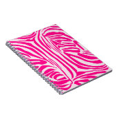 Roze zebra print notitieboek (Rechterzijde)