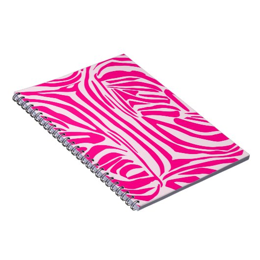 Roze zebra print notitieboek (Rechterzijde)