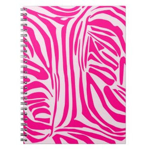 Roze zebra print notitieboek