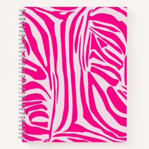 Roze zebra print notitieboek
