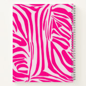 Roze zebra print notitieboek (Achterkant)