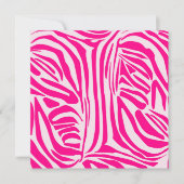 Roze zebra print notitiekaartje (Voorkant)