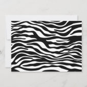 Roze Zebra Print Oerwoud Baby Shower Invitaties Kaart (Achterkant)
