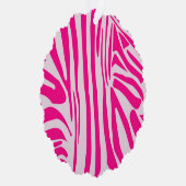 Roze zebra print ornament kaart (Rechts)