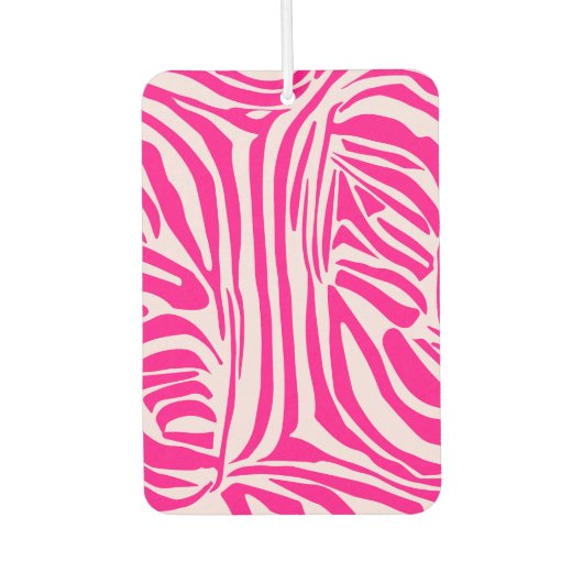 Roze Zebra Print Patroon Luchtverfrisser (Voorkant)