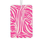 Roze Zebra Print Patroon Luchtverfrisser (Achterkant)
