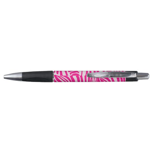 Roze zebra print pen (Achterkant)