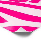 Roze zebra print perfect poster (Hoek)