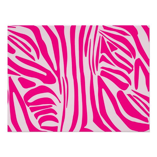 Roze zebra print perfect poster (Voorkant)