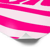 Roze zebra print perfect poster (Hoek)