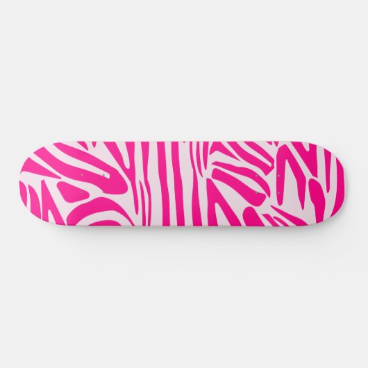 Roze zebra print persoonlijk skateboard (Horizontaal)