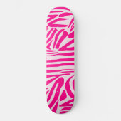 Roze zebra print persoonlijk skateboard (Voorkant)