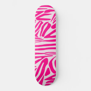 Roze zebra print persoonlijk skateboard