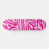 Roze zebra print persoonlijk skateboard (Horizontaal)