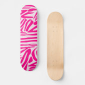 Roze zebra print persoonlijk skateboard (Voorkant)
