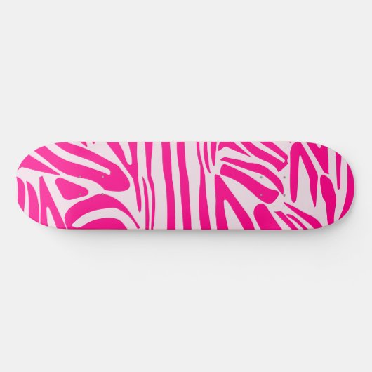Roze zebra print persoonlijk skateboard (Horizontaal)