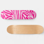 Roze zebra print persoonlijk skateboard (Horizontaal)