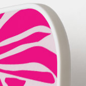 Roze zebra print pickleball paddle (Links Detail)