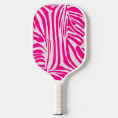 Roze zebra print pickleball paddle (Achterkant)