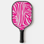 Roze zebra print pickleball paddle (Achterkant)