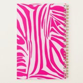 Roze zebra print planner (Achterkant)