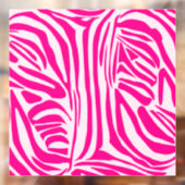 Roze zebra print raamsticker (Vel 2)