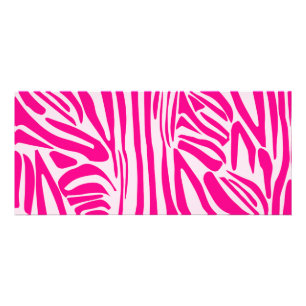 Roze zebra print reclamekaart