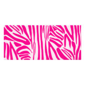 Roze zebra print reclamekaart (Achterkant)