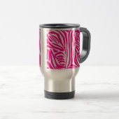 Roze zebra print reisbeker (Voorkant rechts)