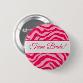 Roze Zebra print Ronde Button 5,7 Cm (Voorkant /achterkant)