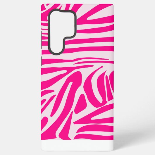 Roze zebra print samsung galaxy hoesje (Achterkant)