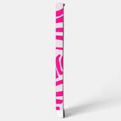Roze zebra print samsung galaxy hoesje (Linkerkant)