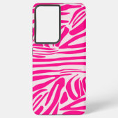 Roze zebra print samsung galaxy hoesje (Achterkant)