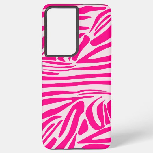 Roze zebra print samsung galaxy hoesje (Achterkant)