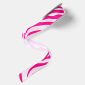 Roze zebra print satijnen lint (Achterkant)