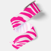 Roze zebra print satijnen lint (Achterkant)