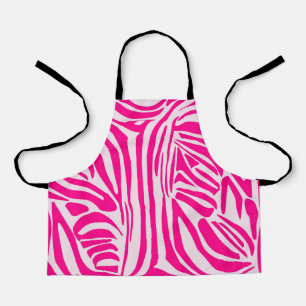 Roze zebra print schort