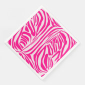 Roze zebra print servet (Hoek)
