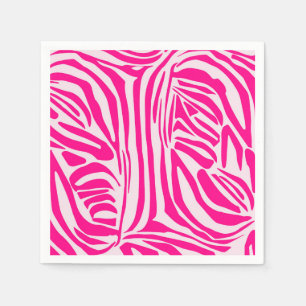 Roze zebra print servet