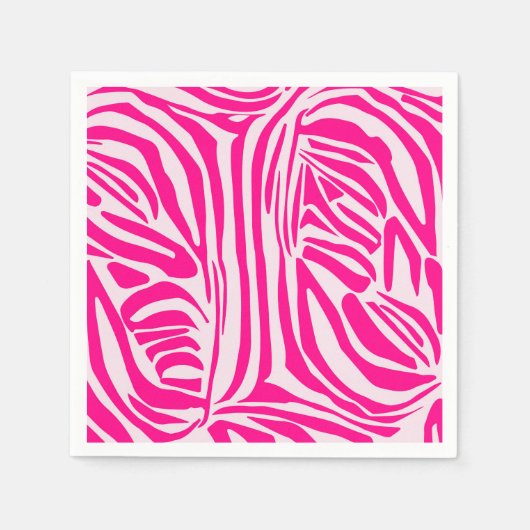 Roze zebra print servet (Voorkant)